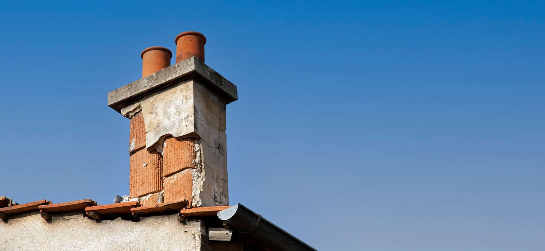 Photography d'une cheminée pour la suppression de cheminée de résidence et patrimoine de france